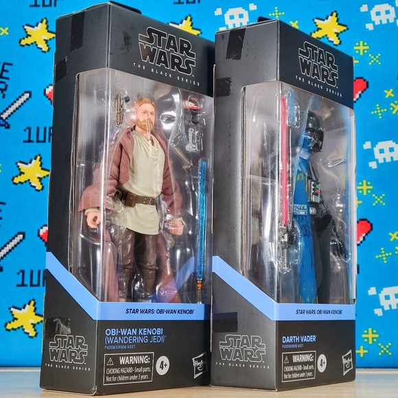 Darth Vader & Wandering Jedi Obi-Wan Kenobi Star Wars The Black Series Hasbro - Picture 2 of 11